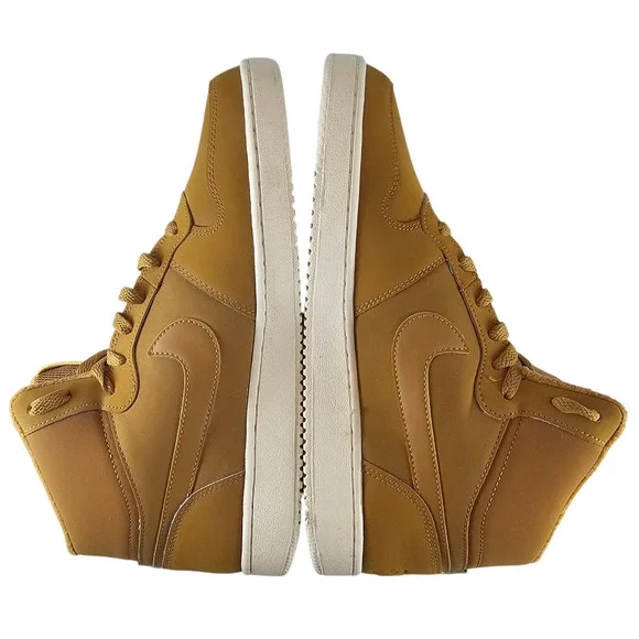 Nike Sneakers Women's 11 Ebernon Wheat Tan Mid High Tops Leather NWT - Picture 4 of 15